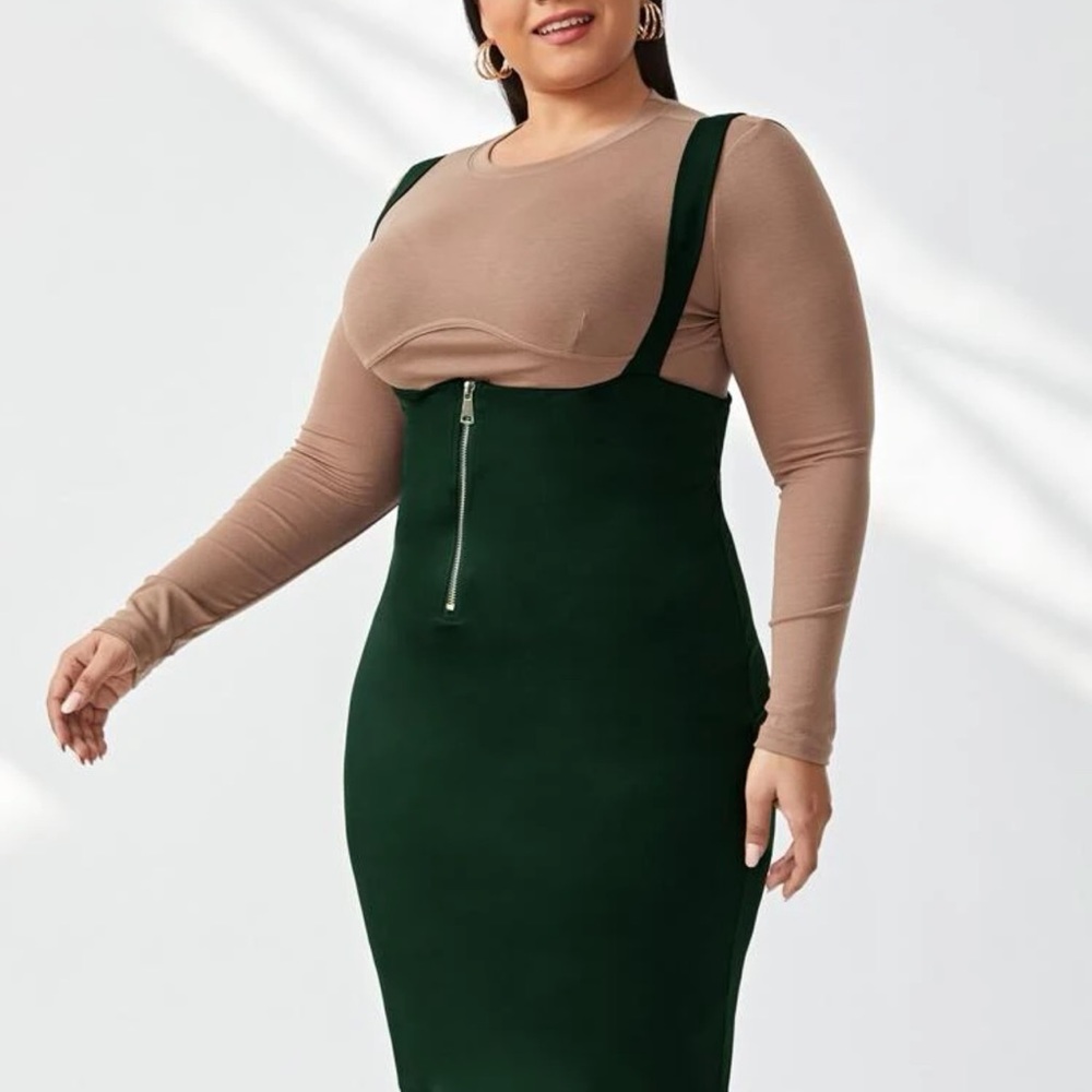 Zip up Overall Dress